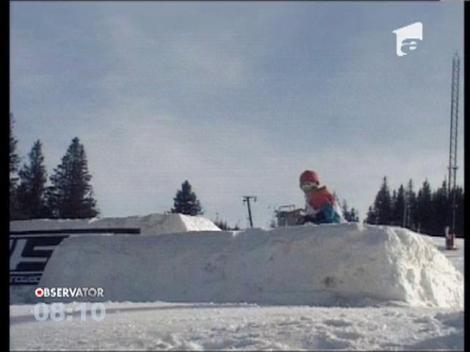 Întrecere pe pârtia din Păltiniș