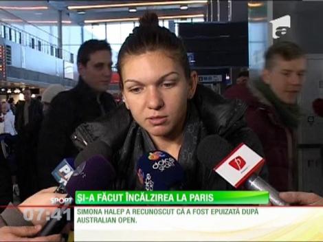 Halep și-a făcut încălzirea la Paris