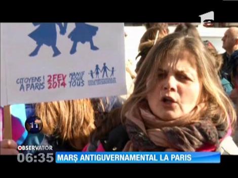 Mars anti guvernamental la Paris
