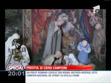 SPECIAL! Un preot din Rodna este campion național de sprint cu atelaj canin