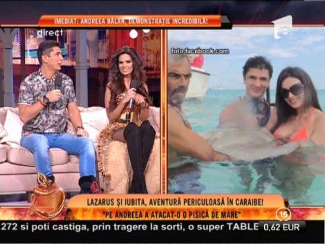 Lazarus şi iubita, aventură periculoasă în Caraibe: "Pe Andreea a atacat-o o pisică de mare!"