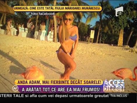 Anda Adam şi-a etalat trupul de zeiţă pe o insulă din Caraibe