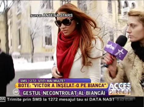 Bianca, gest necontrolat în faţa camerei