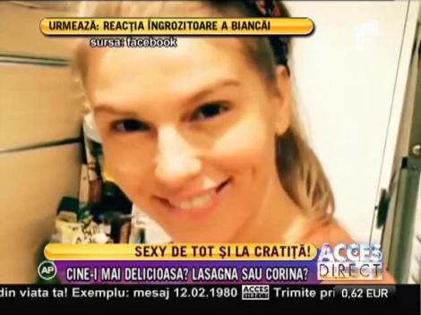 Corina, sexy de tot şi la cratiţă