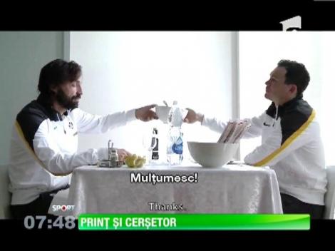 Andrea Pirlo şi finalizatorul Lichtsteiner, prinţ şi cerşetor