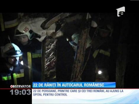 22 de răniţi după ce un autocar românesc s-a răsturnat în Ungaria