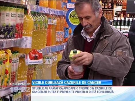 Viciile dublează cazurile de cancer