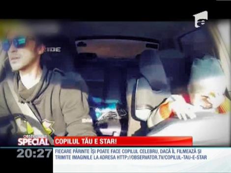 Un tată inconștient? Face drifturi cu fiul său de patru ani în mașină!