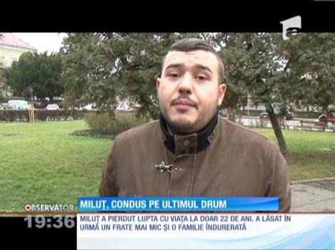Miluţ, tânărul paralizat după ce a fost bătut crunt de colegi, condus pe ultimul drum