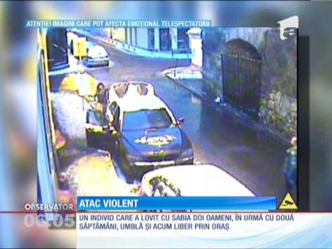 IMAGINI ŞOCANTE! Atac cu sabia într-un local din Cluj