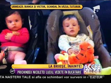 Tripleţii Nicoletei Luciu, vedete în bucătărie