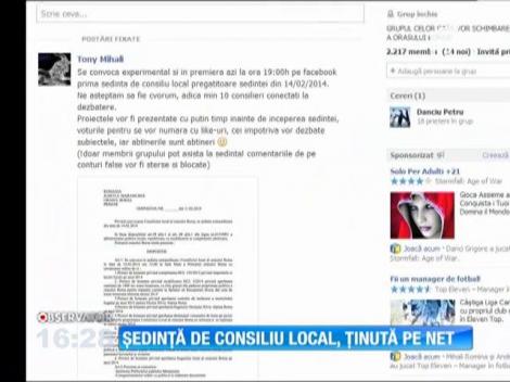 Sedinţă de consiliu, ţinută pe internet