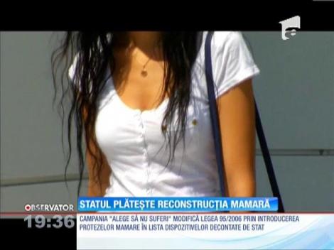 Oficial! Statul plăteşte reconstrucţia mamară