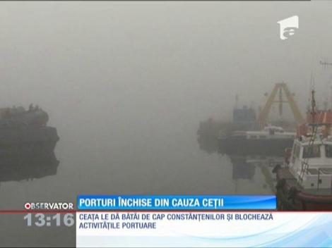 Porturi închise din cauza ceţii în Constanţa