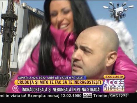 Cruduţa şi Mitoşeru au împarţit dragoste pe străzi, de Ziua Îndrăgostiţilor!