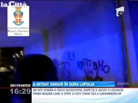Un hoţ român din Italia a făcut autostopul într-o maşină de poliţie