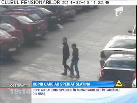 O gaşcă de copii a spart cinci maşini, în Slatina