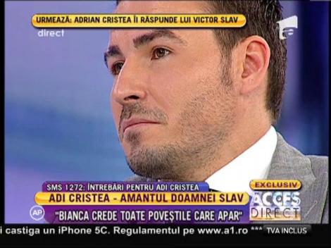 Adrian Cristea: "Dacă nu apăreau poveştile din presă, poate mă împăcam cu Bianca"