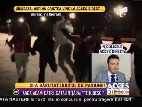 Anda Adam îşi strigă în gura mare iubirea pentru fotbalistul Cătălin Ţâră