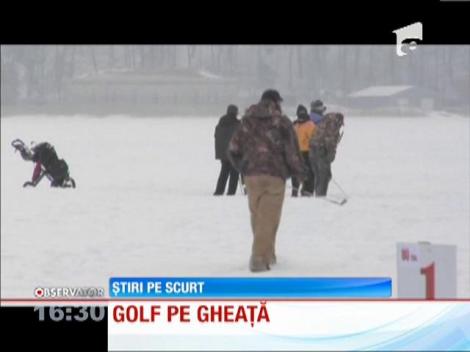 Lac îngheţat drept teren de golf