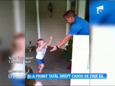 Şi-a primit tatăl drept cadou de ziua ei