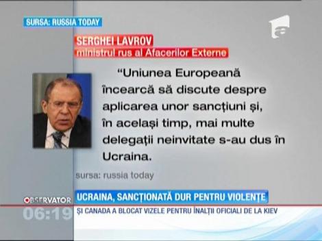 Ucraina a fost sancţionată dur pentru violenţe