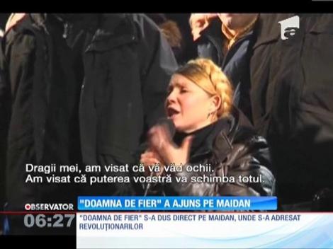 Iulia Timoşenko a ajuns pe Maidan