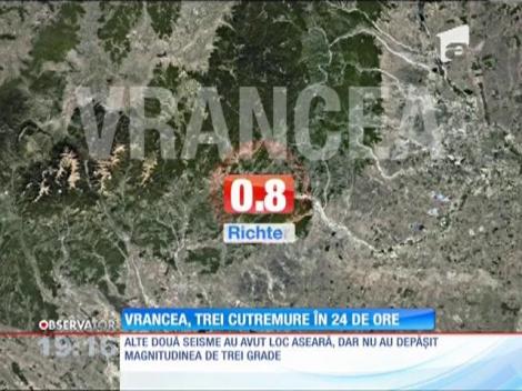 Vrancea, 3 cutremure în 24 de ore