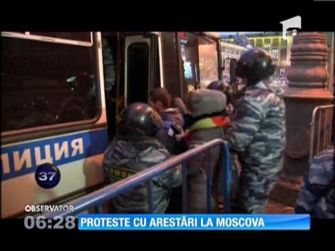 70 de manifestanţi au fost arestaţi la Moscova, după un miting neautorizat