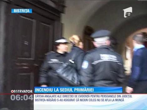 Incendiu la sediul primăriei din Bistriţa
