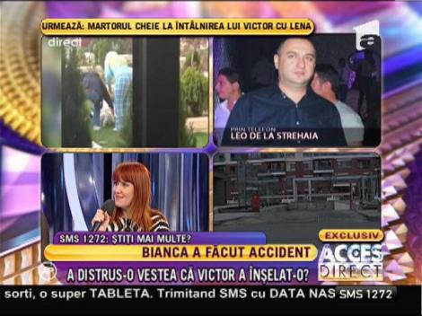 Bianca, implicată într-un accident de circulaţie