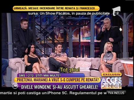 Mariana Roşca, Renata şi Francesco, mesaje periculoase cu parfum de răzbunare