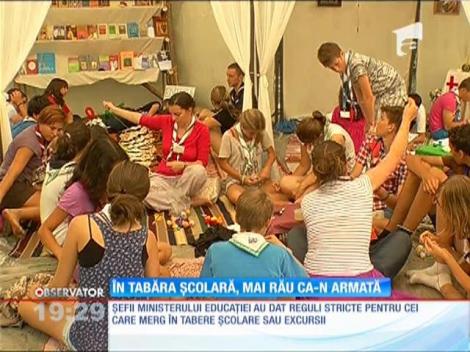 În tabăra şcolară, mai rău ca în armată