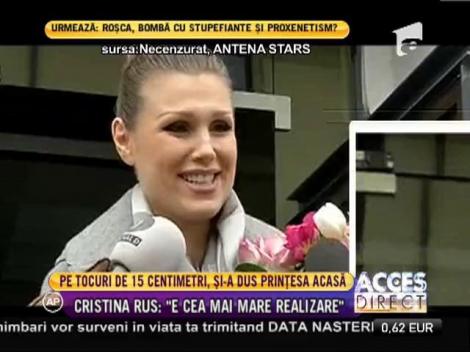 Cristina Rus s-a externat din maternitate