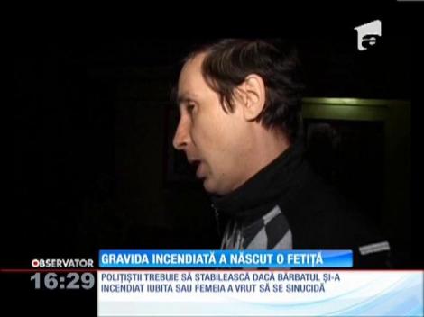 Gravida incendiată a născut o fetiţă