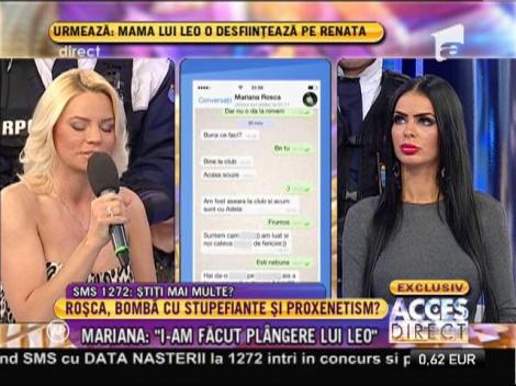 Mariana Roşca: "I-am făcut plângere penală lui Leo"