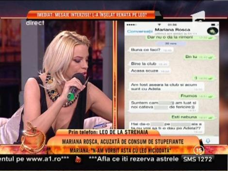 Mariana Roșca: "Dacă mă drogam, recunoșteam!"