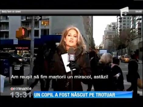 Un copil a fost născut pe trotuar