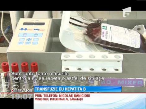 Transfuzie cu hepatită B la Centrul de Transfuzii din Slatina