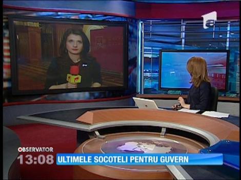 Ultimele socoteli pentru Guvern