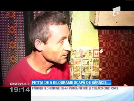 Fetiţa care cântăreşte 5 kilograme la 5 ani nu se va mai întoarce acasă!