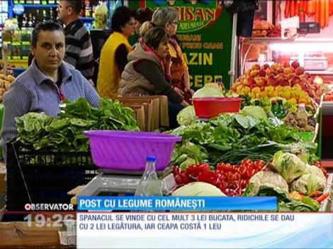 Postul Paştelui se ţine cu legume româneşti!