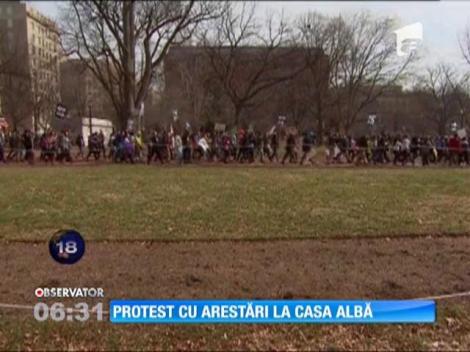 Protest cu arestări la Casa Albă