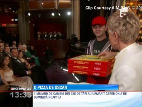 A împărţit pizza la decernarea premiilor Oscar