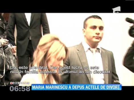 Maria Marinescu a depus actele de divorţ