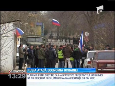 Rusia atacă economia Ucrainei