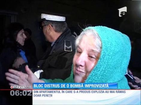 Bloc distrus după ce un locatar a încercat să golească o butelie în alta