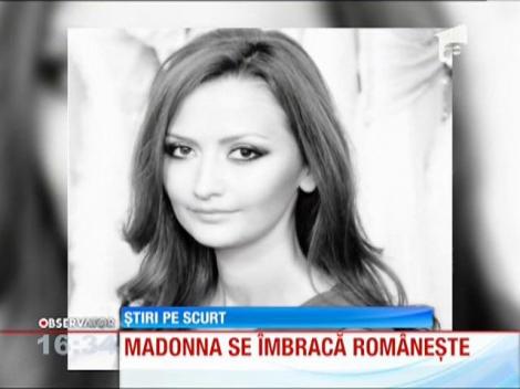 Madonna, îmbrăcată de designerul Maria Lucia Hohan