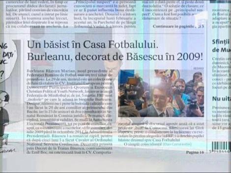Noul președinte al FRF, decorat de Băsescu în 2009