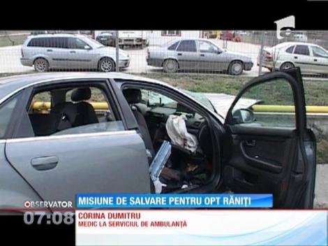 Accident auto soldat cu 8 victime